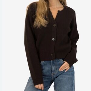 Lyla & Luxe Belle Ribbed Sweater in Chocolate Brown. Canadian Brand!